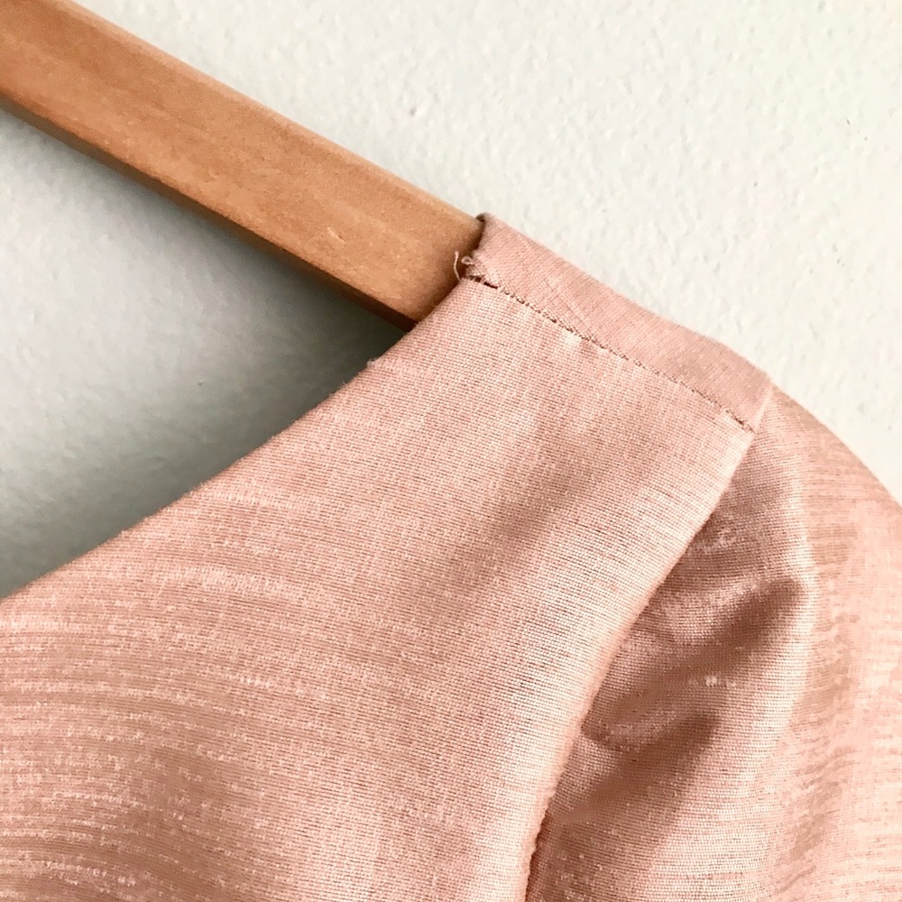 SOLD Alfred Sung Women's Pearl Pink Cocktail Dress - Picture 4 of 6